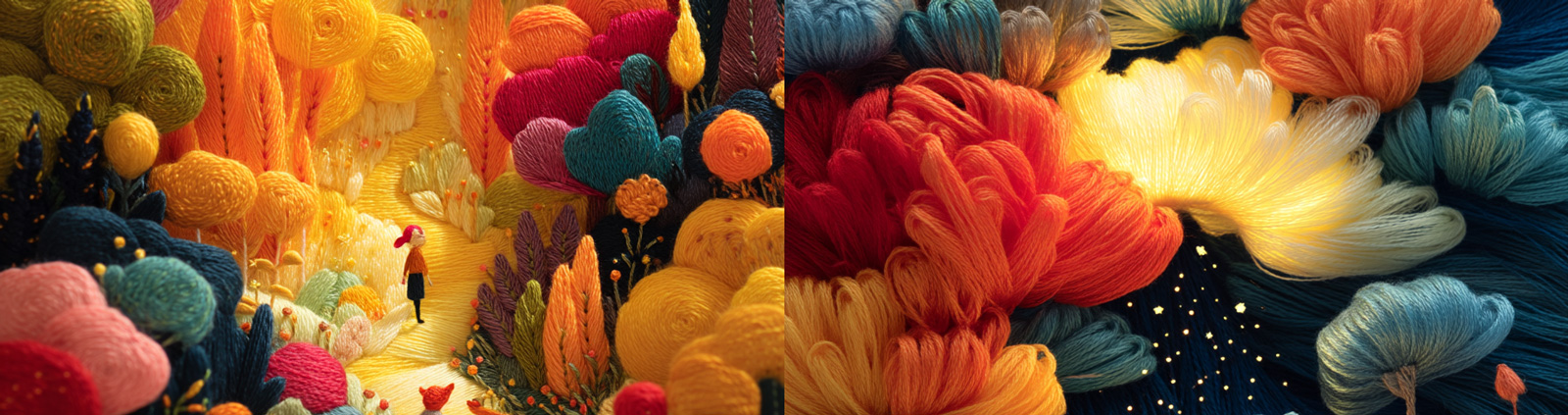 创意男孩刺猬闪闪发光宇宙森林场景针织毛线手工艺品图案海报midjourney风格种子关键词咒语