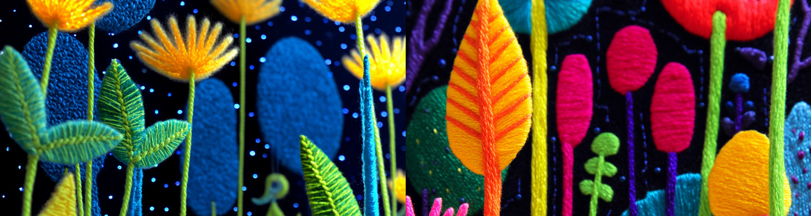 创意闪闪发光宇宙森林男孩刺猬场景针织刺绣毛线儿童读物插图海报midjourney风格种子关键词咒语