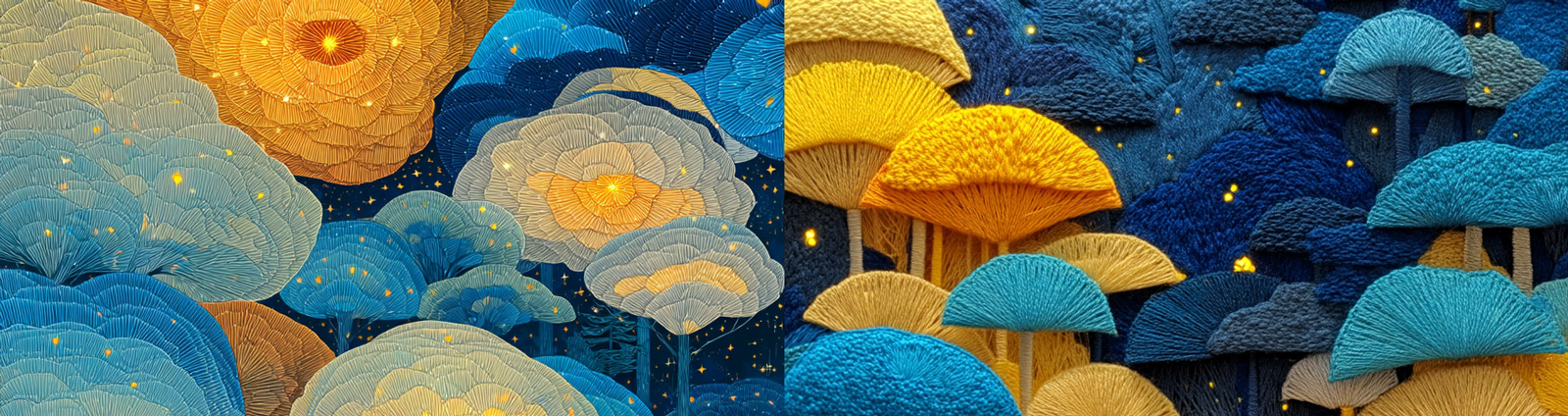 创意自然森林男孩刺猬场景毛线针织刺绣手工艺品图案插图海报midjourney风格种子关键词咒语