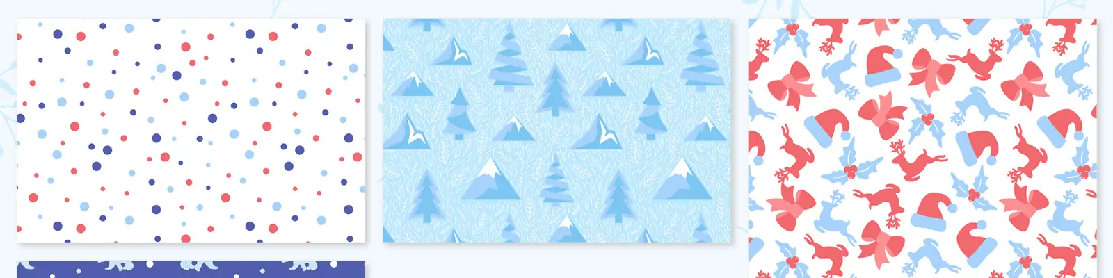 手绘冬季Winter花纹无缝图案纹理插图海报背景ai矢量设计素材模版lllustration