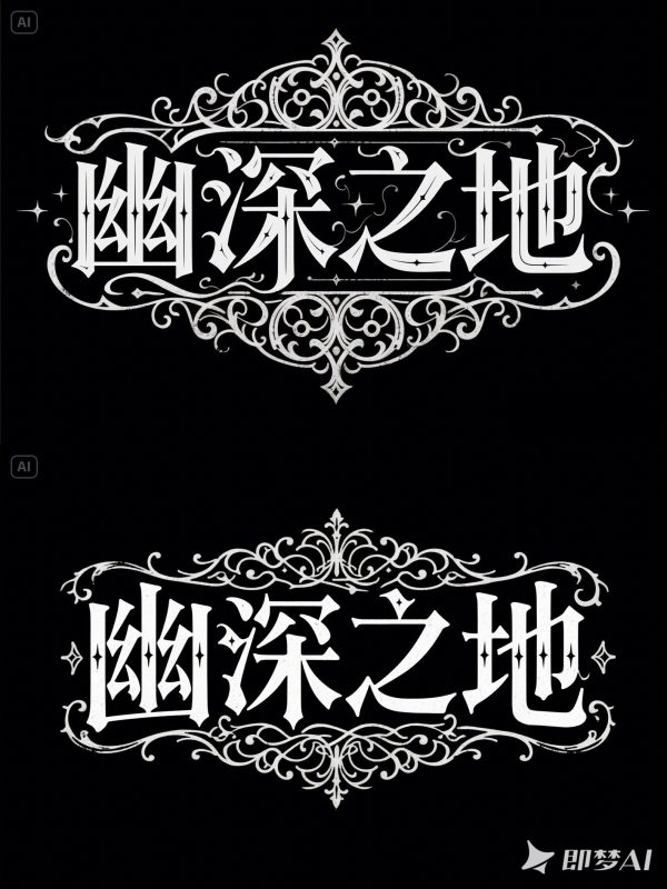 神秘复古花纹雕刻古老故事书籍封面海报字体设计素材-即梦ai关键词描述咒语-Ai宇宙吧-