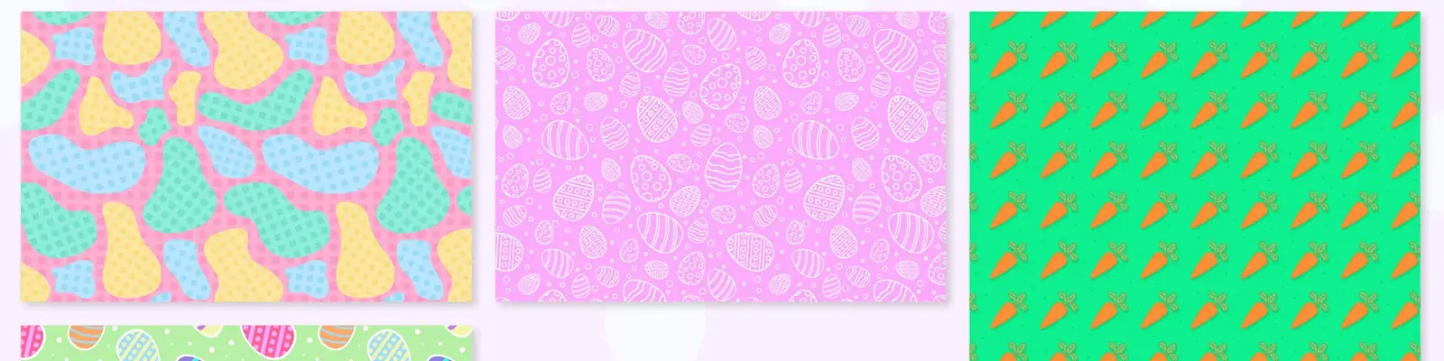 手绘复活节花纹无缝图案背景ai矢量设计素材模版llustration