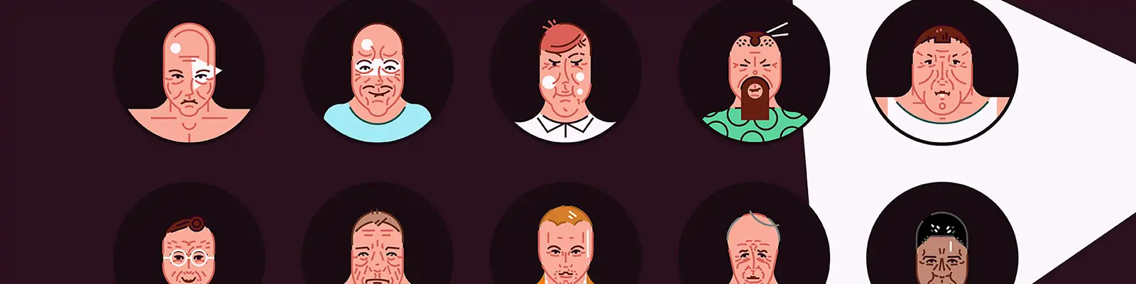 手绘卡通人物社交媒体头像图标插图ai矢量设计素材模版llustration