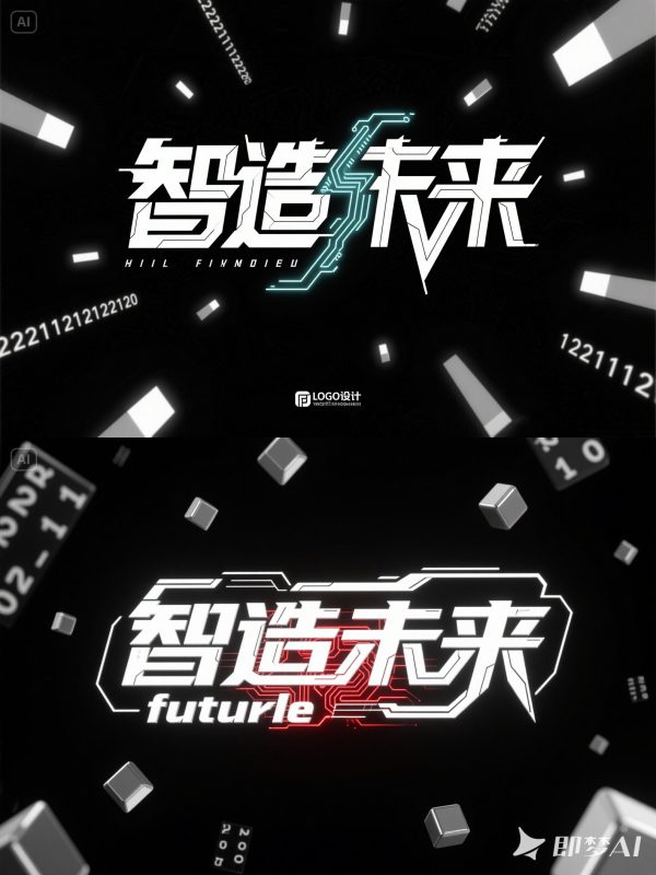 科技互联网数码电子电器智能活动主题海报字体设计素材-即梦ai关键词描述咒语-Ai宇宙吧-