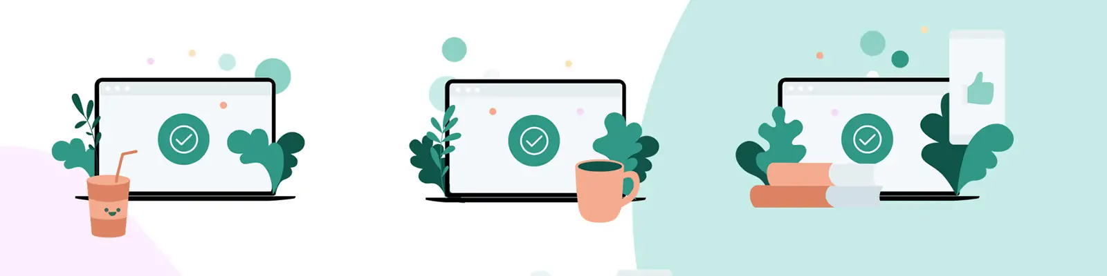 手绘简约卡通商务电脑系统插图ai矢量设计素材Ilustration