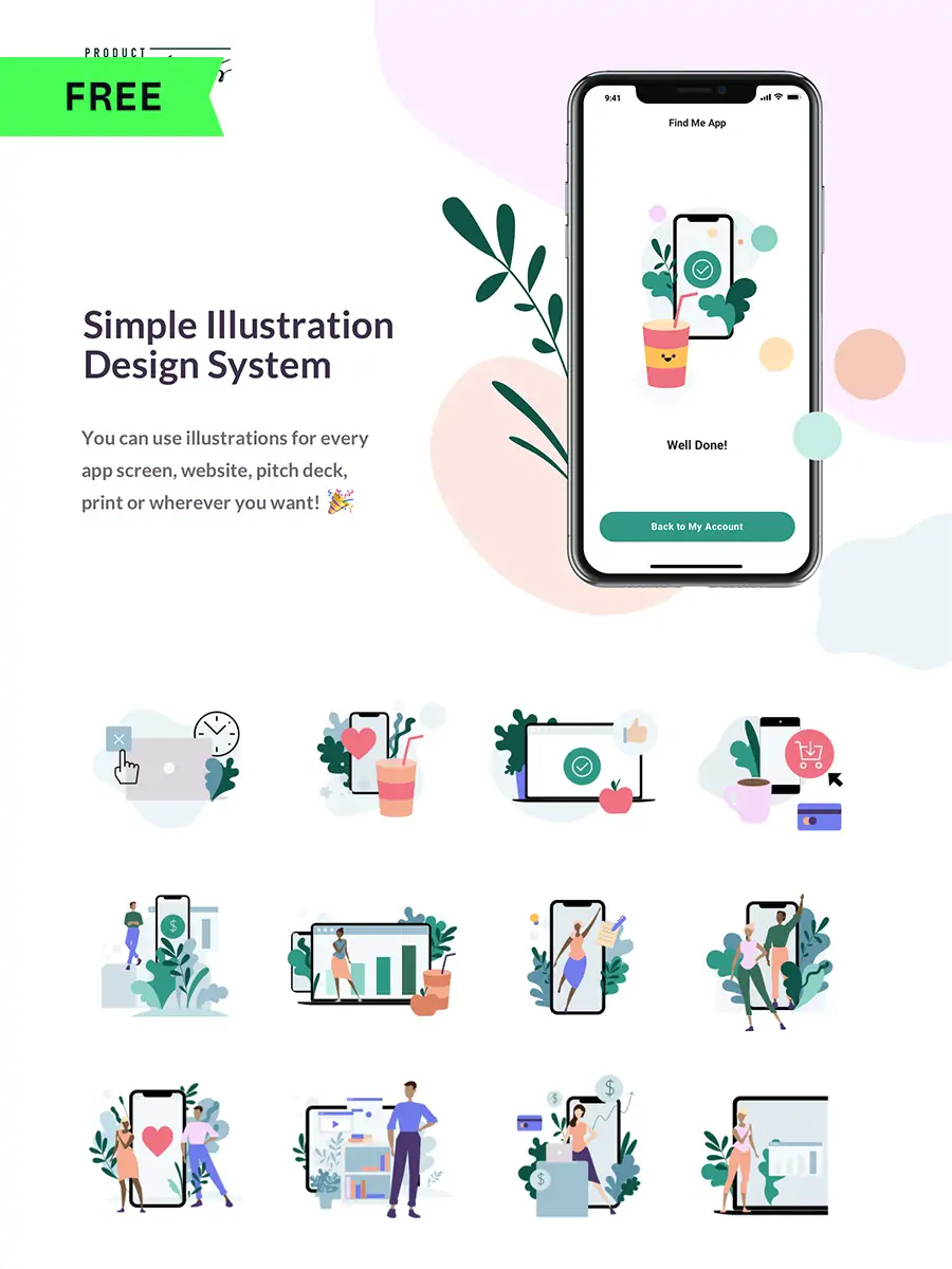 Midjourney - 手绘简约卡通商务电脑系统插图ai矢量设计素材Ilustration Illustrations矢量-Ai宇宙吧-