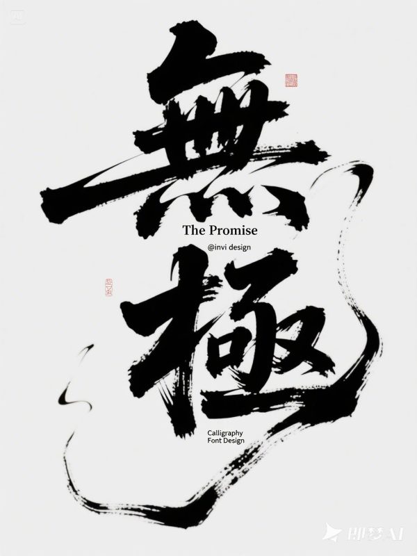 中国风手写毛笔书法艺术体自然户外露营电影海报字体设计素材-即梦ai关键词描述咒语-Ai宇宙吧-