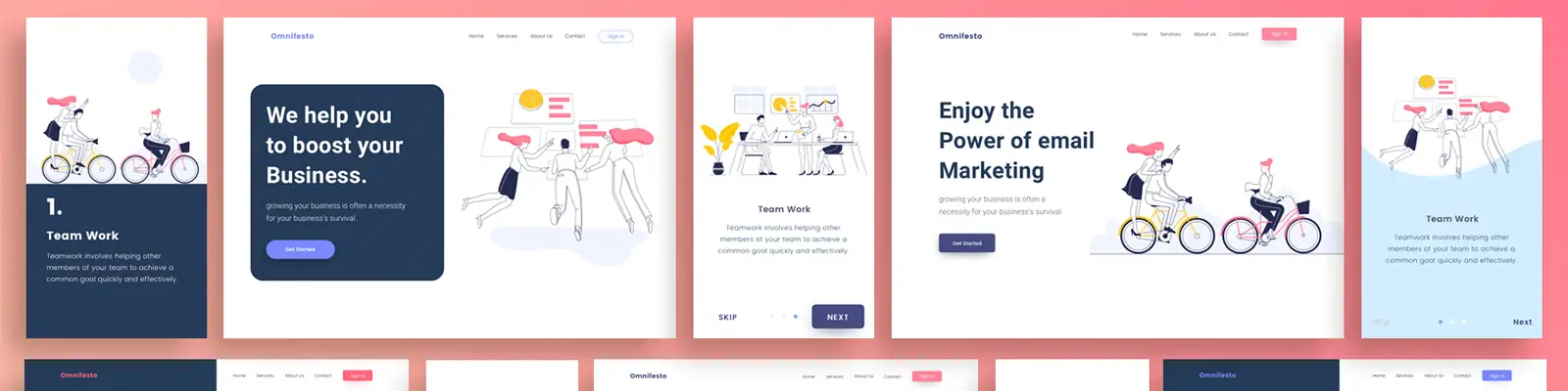 手绘卡通人物商务团队合作创业插图ai矢量设计素材模版llustration