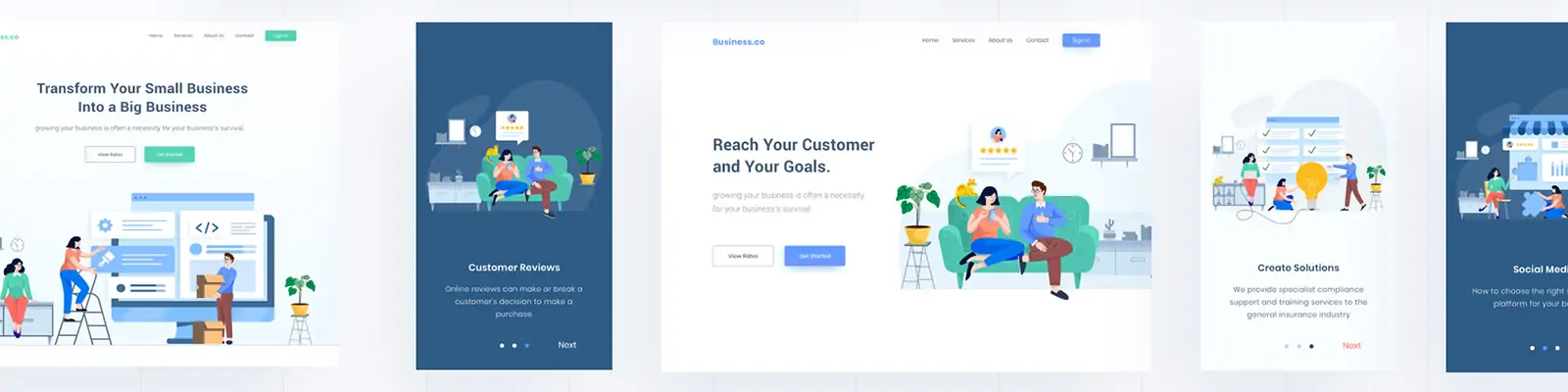 手绘卡通人物商务团队合作创业插图ai矢量设计素材模版llustration