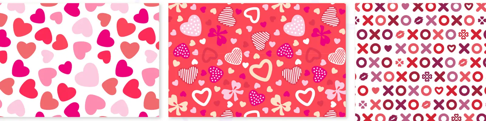粉色甜蜜情人节爱心无缝图案背景ai矢量设计素材模版llustration