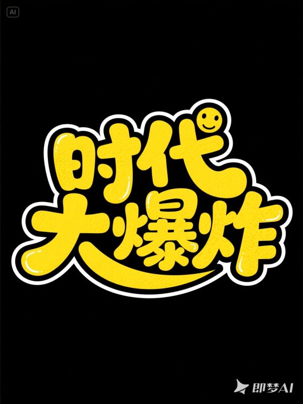 可爱卡通儿童漫画时代大爆炸海报字体设计素材-即梦ai关键词描述咒语-Ai宇宙吧-