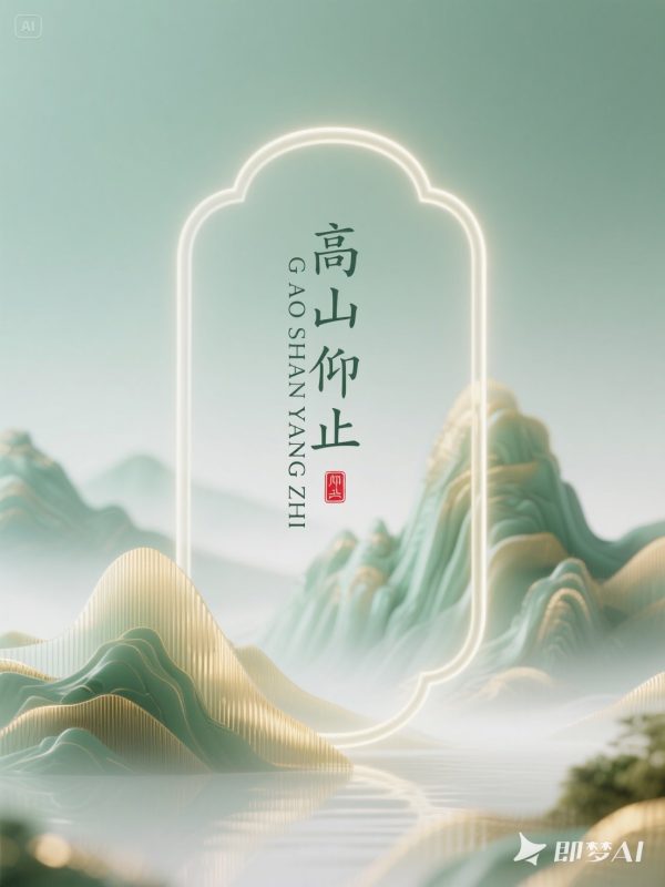 中国风超现实主义自然山水风景艺术摄影海报-即梦ai关键词描述咒语-Ai宇宙吧-