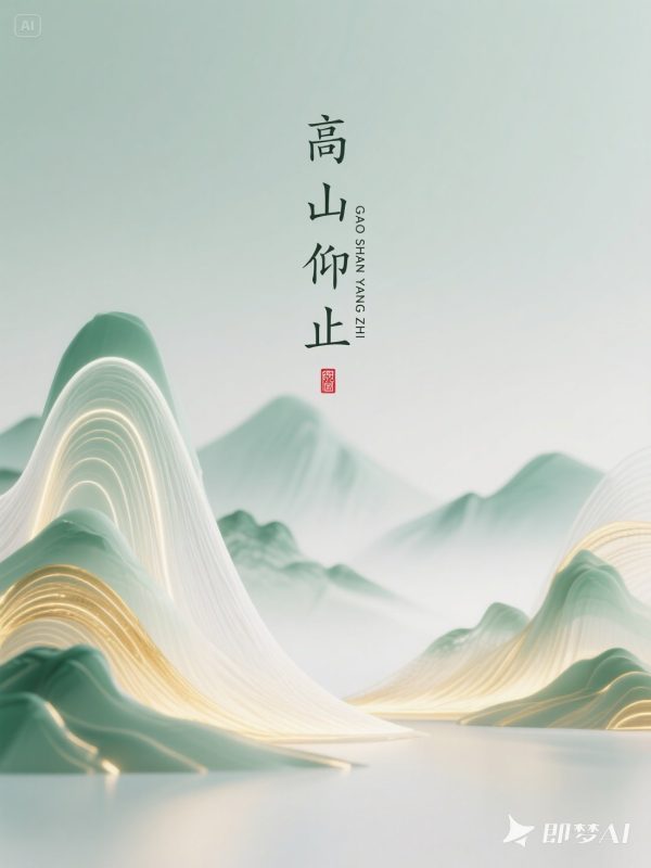 中国风超现实主义自然山水风景艺术摄影海报-即梦ai关键词描述咒语-Ai宇宙吧-