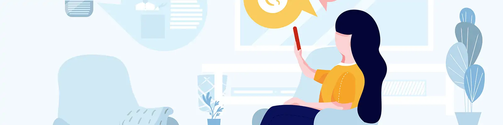 手绘可爱卡通人物日常生活场景插图海报ai矢量设计素材模版illustrations