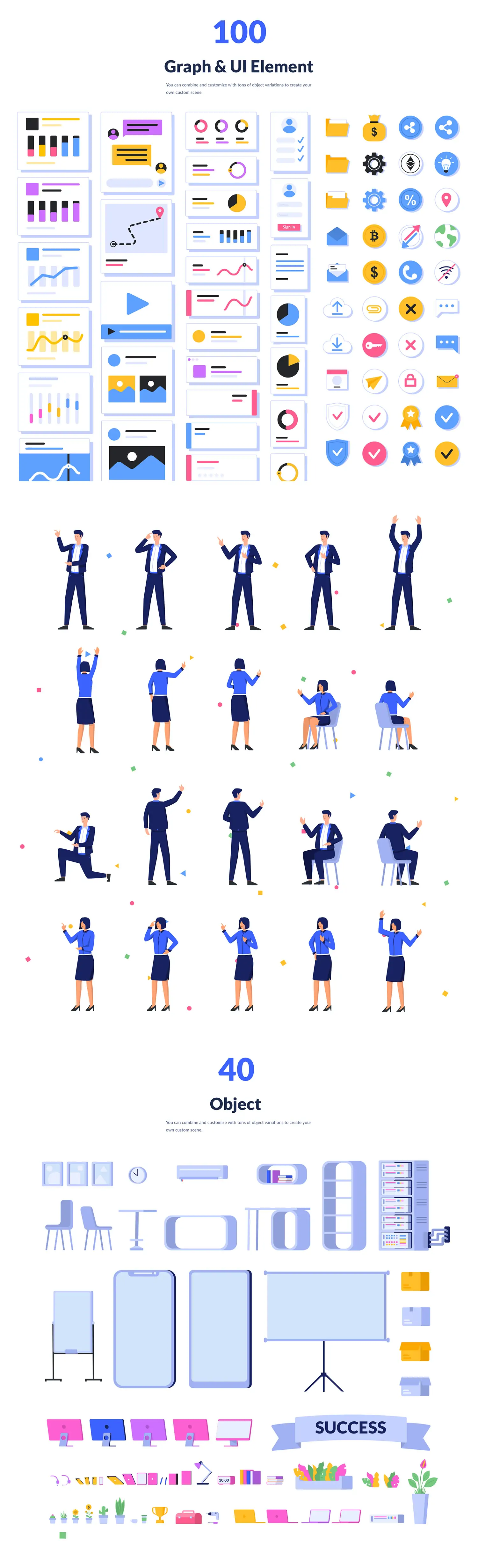 手绘商务卡通人物工作场景插图海报ai矢量设计素材模版illustrations