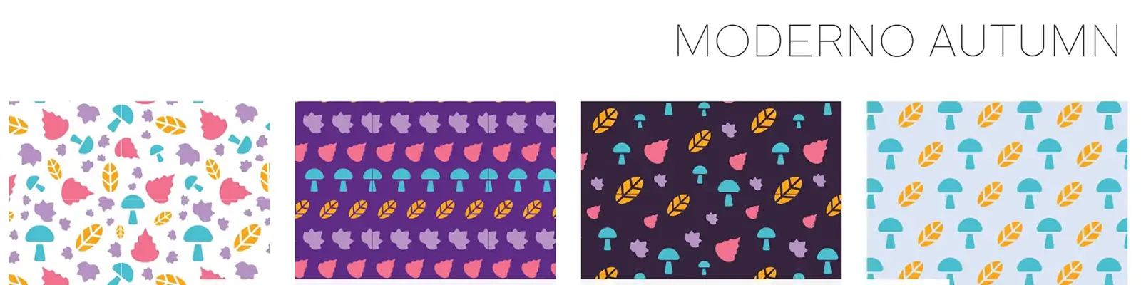 手绘秋季元素无缝花纹图案背景ai矢量设计素材模版iIlustrations