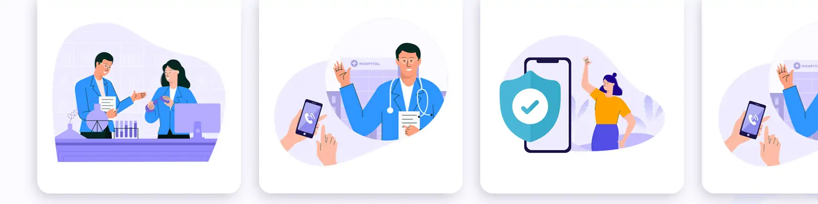 手绘可爱卡通人物医疗健康保健体检插图海报ai矢量设计素材模版illustrations