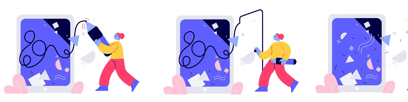 创意手绘潮流趣味卡通人物png插图海报ai矢量设计素材模版illustrations