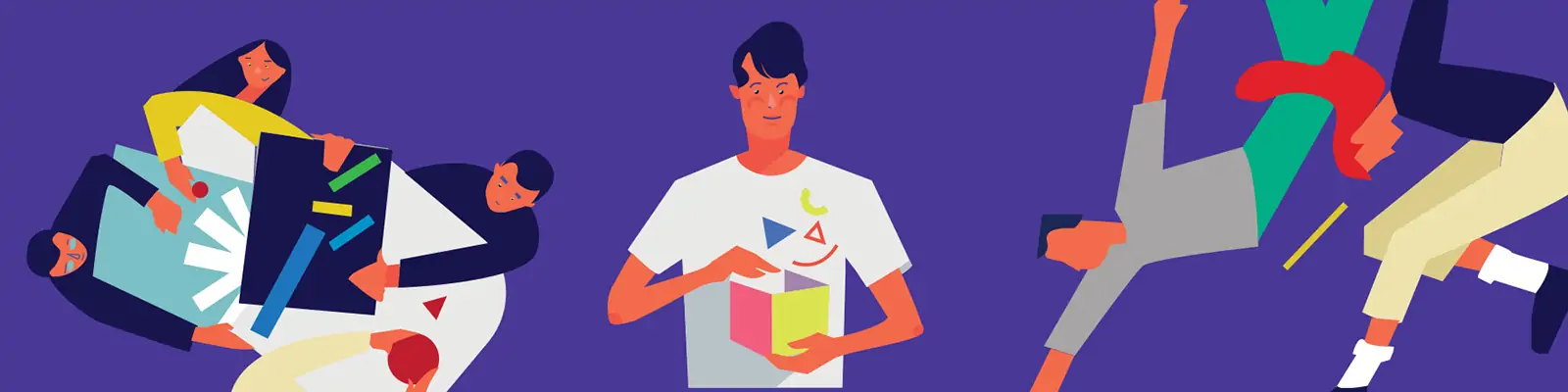 手绘卡通人物建筑银行金融家庭游戏插图海报ai矢量设计素材模版illustrations