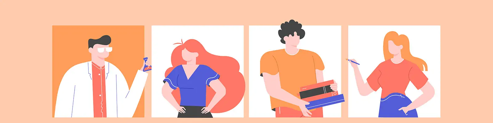 手绘可爱卡通人物网红播客直播png插图海报ai矢量设计素材模版illustrations