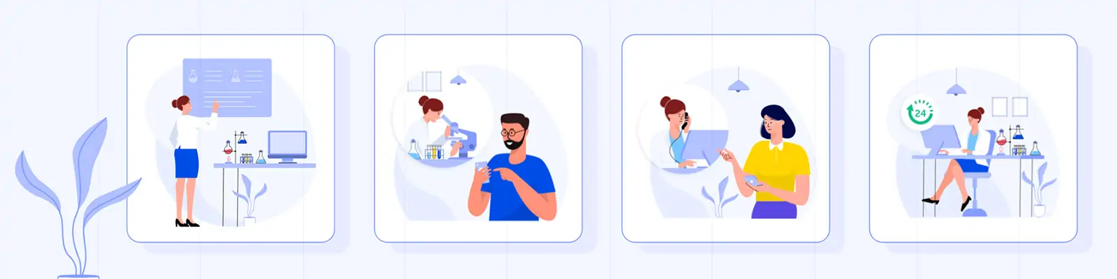 手绘未来科技医疗健康科学实验png插图海报ai矢量设计素材模版illustrations