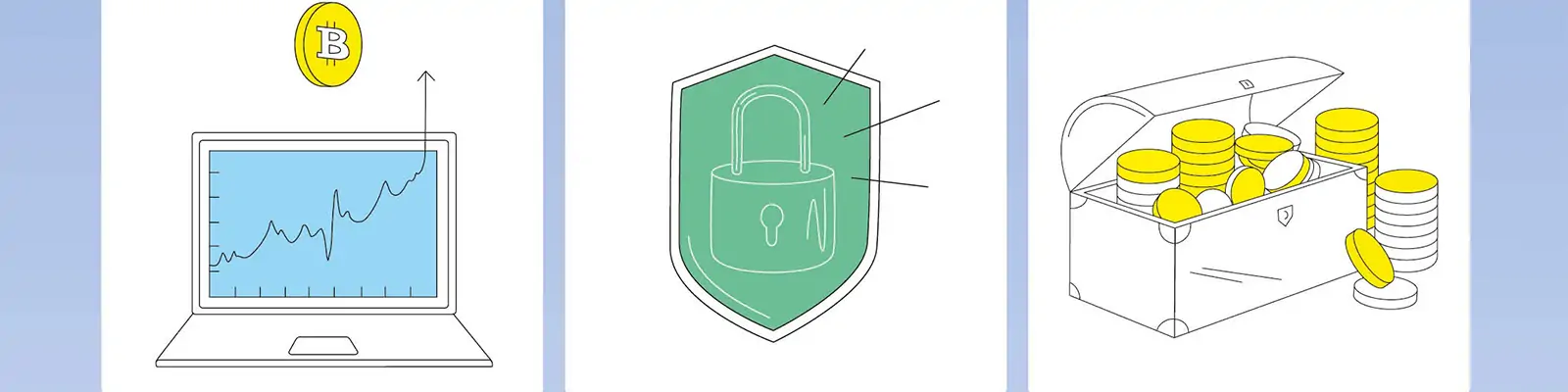 手绘蓝色简约线条金融经济加密货币图标插图ai矢量设计素材模版illustrations