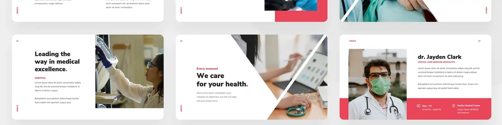 高端商务极简医疗健康项目汇报年终总结个人述职报告演示PPT模版