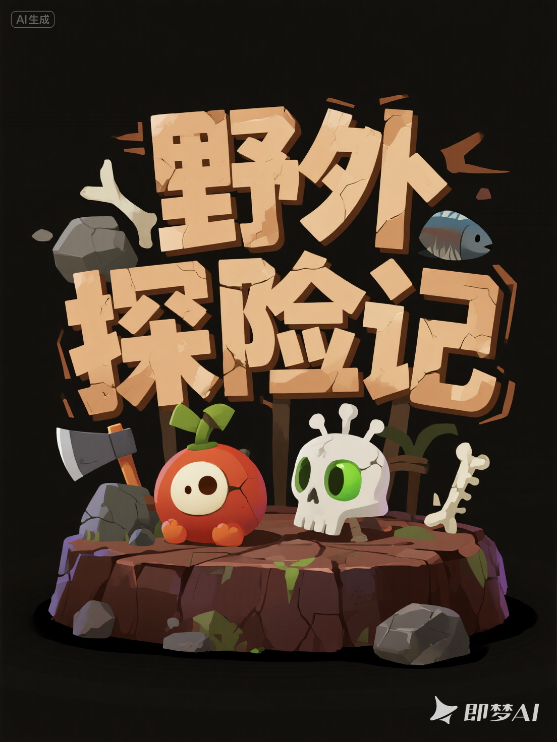 Midjourney - 可爱卡通保卫萝卜动画片魔幻风格海报字体设计素材-即梦ai关键词描述咒语 即梦Ai-Ai宇宙吧-