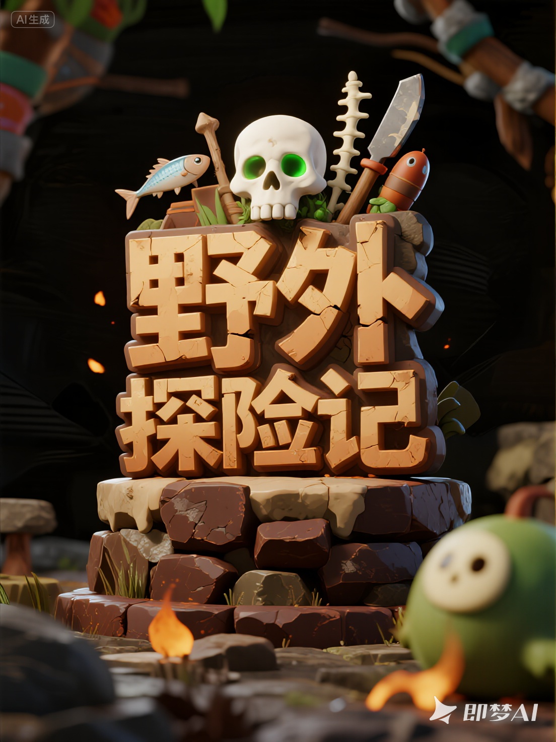 Midjourney - 可爱卡通保卫萝卜动画片魔幻风格海报字体设计素材-即梦ai关键词描述咒语 即梦Ai-Ai宇宙吧-