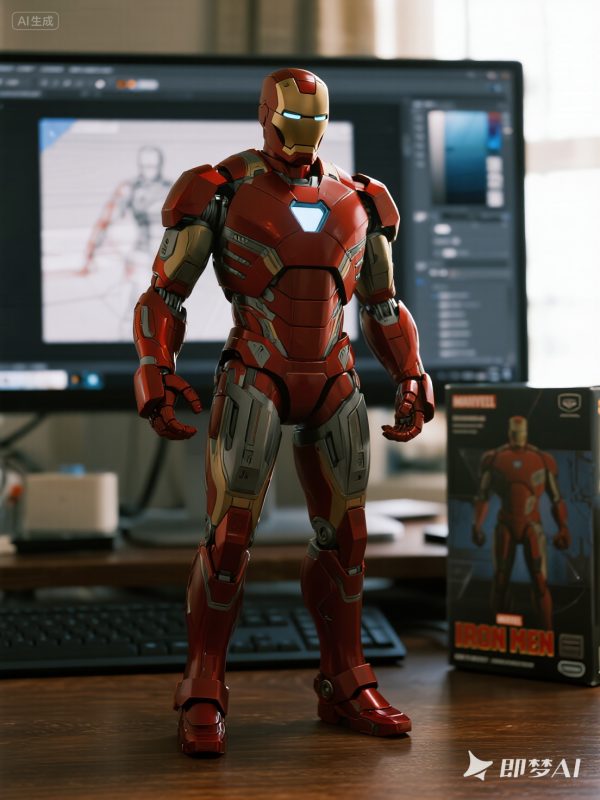钢铁侠机器人机械手办立体模型-即梦ai关键词描述咒语-Ai宇宙吧-