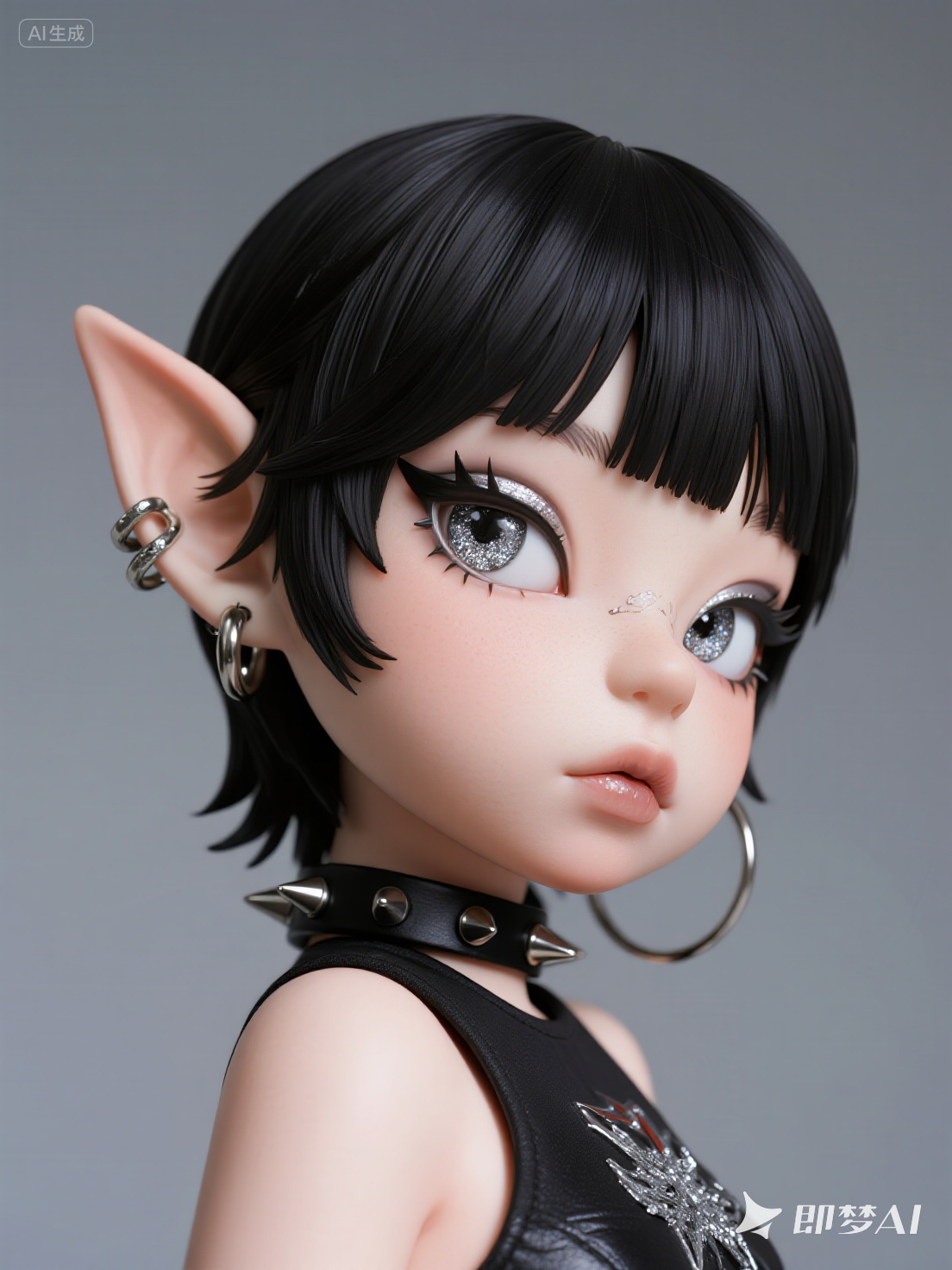 Midjourney - 时尚潮流炫酷玩偶IP卡通人物精灵耳朵黏土立体模型-即梦ai关键词描述咒语 即梦Ai-Ai宇宙吧-
