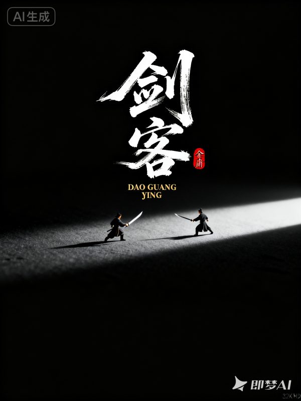 武侠电影电视剧短剧封面海报字体设计素材-即梦ai关键词描述咒语-Ai宇宙吧-