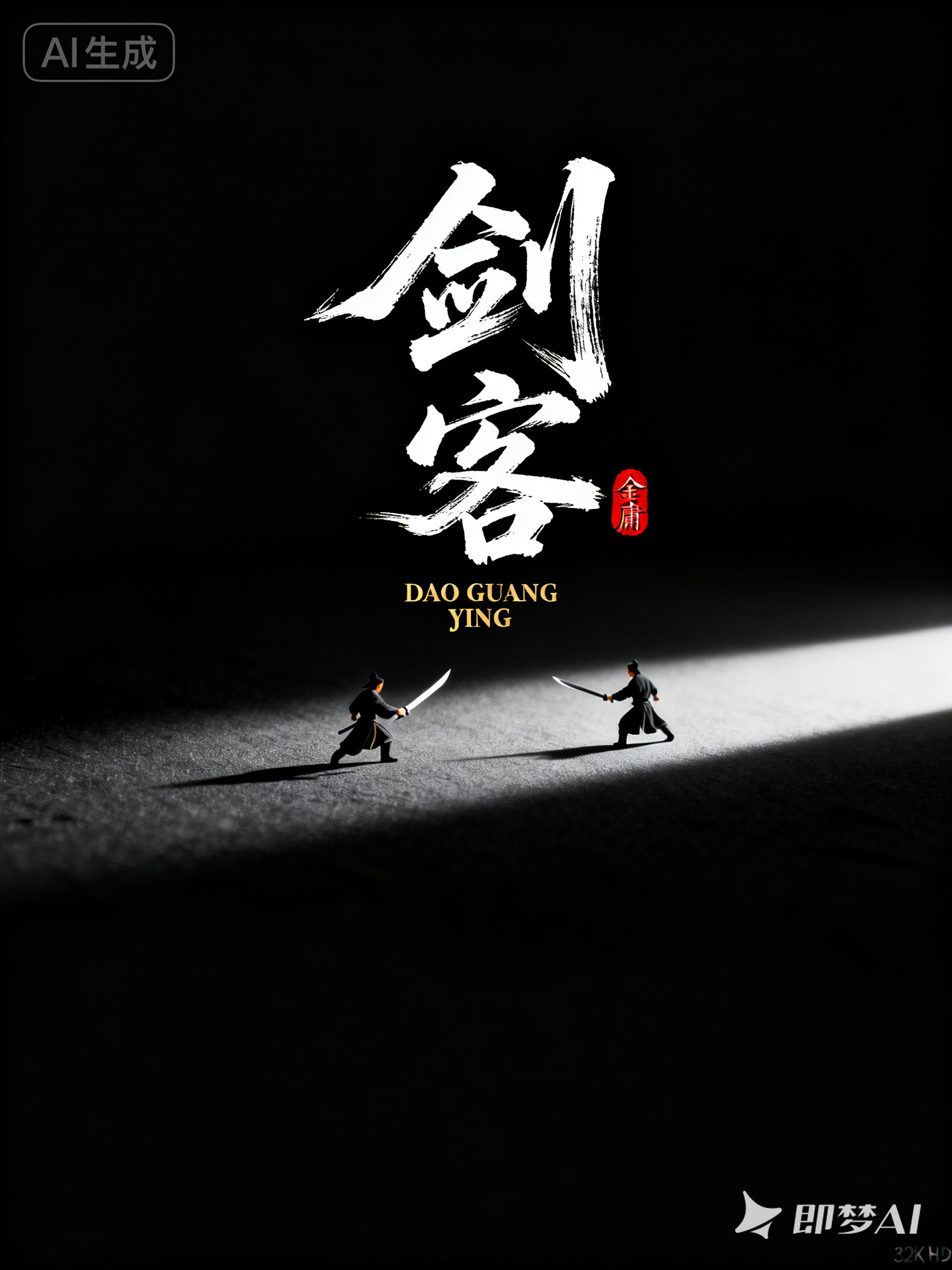 Midjourney - 武侠电影电视剧短剧封面海报字体设计素材-即梦ai关键词描述咒语 即梦Ai-Ai宇宙吧-