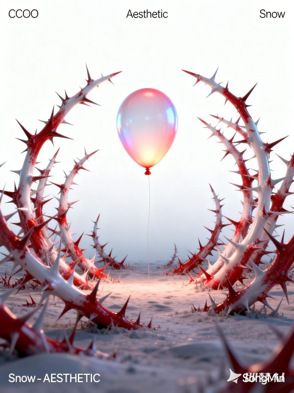 创意荆棘尖刺植物气球场景空间抽象艺术海报-即梦ai关键词描述咒语-Ai宇宙吧-