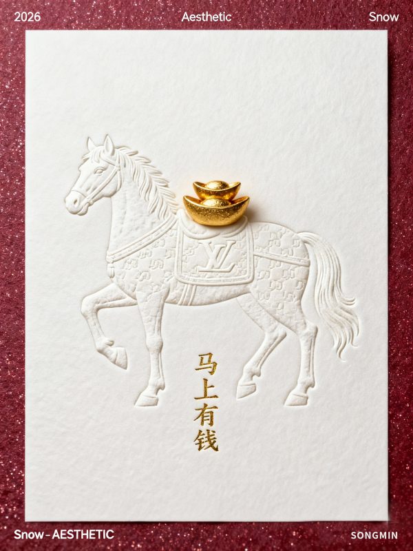 2026马年LV品牌新年元旦马上有钱马轮廓花纹图案祝福海报-即梦ai关键词描述咒语-Ai宇宙吧-