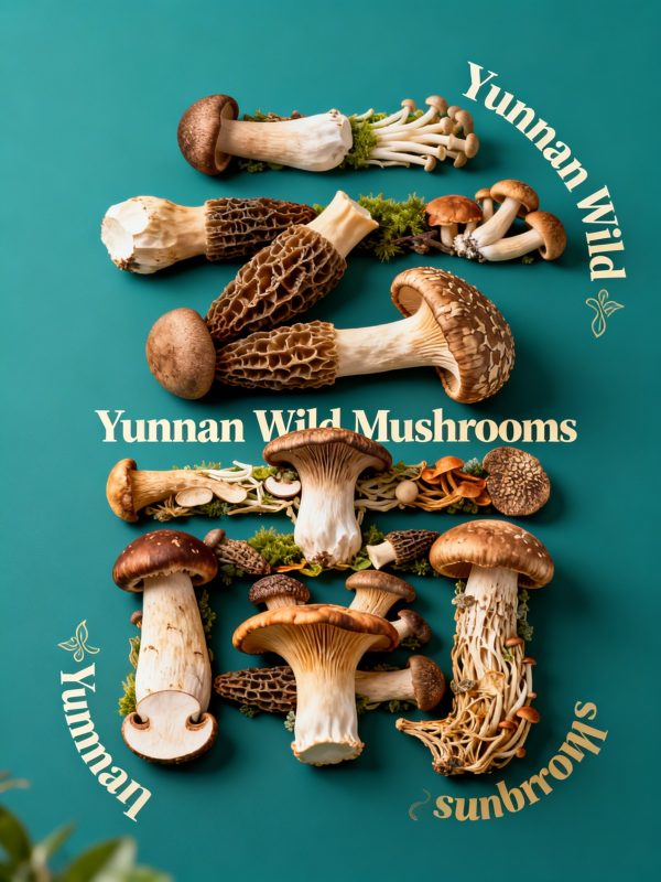 创意C4D立体野生菌城市云南文旅宣传海报字体设计素材-即梦ai关键词描述咒语-Ai宇宙吧-