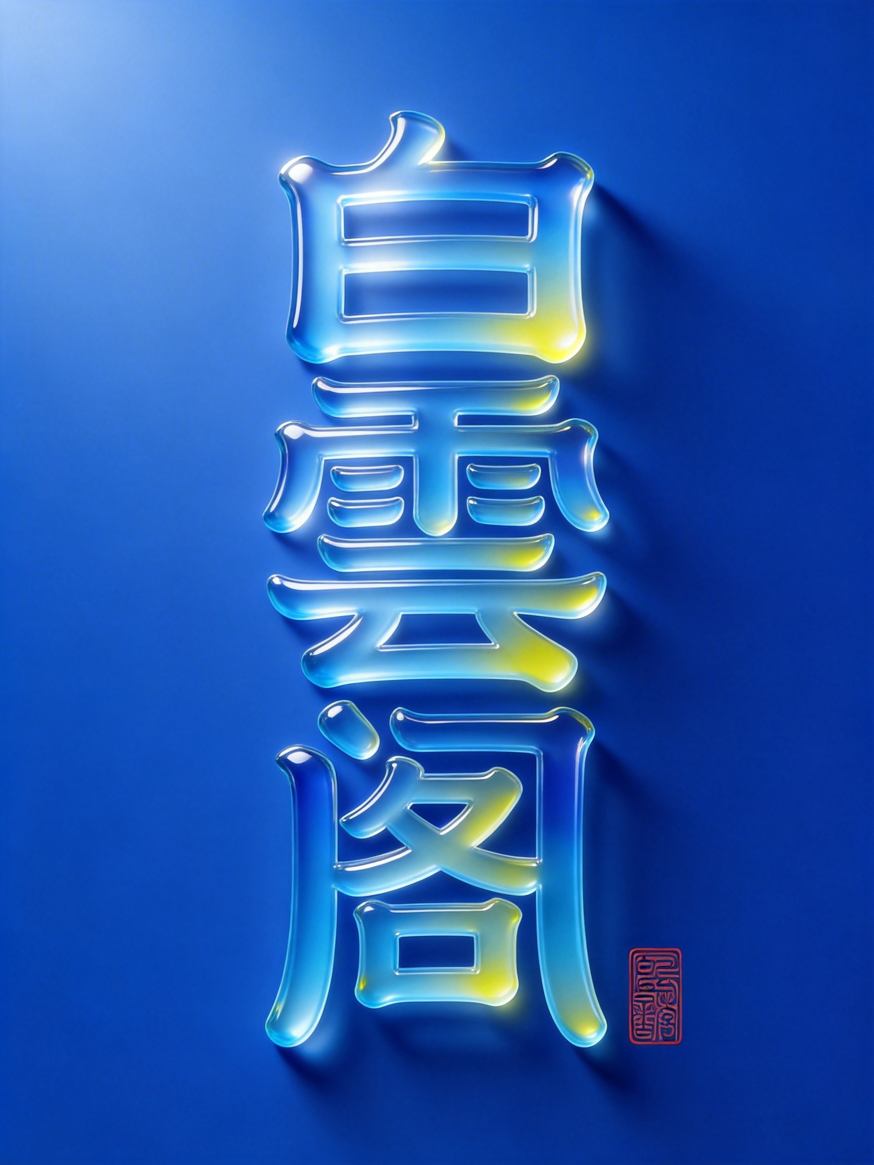 Midjourney - 3D立体莹润通透玻璃质地旅游景点宣传海报字体设计素材-即梦ai关键词描述咒语 即梦Ai-Ai宇宙吧-