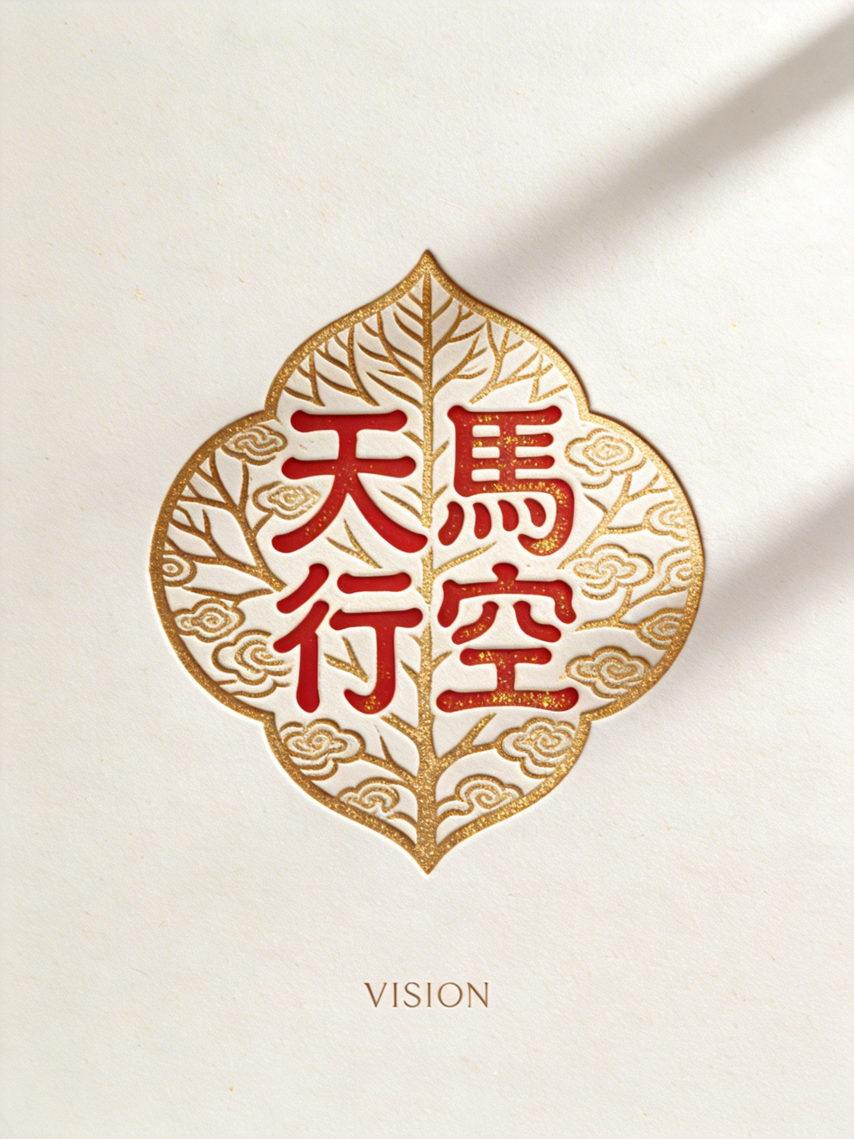 Midjourney - 极简主义中国风金色花纹图案天马行空海报字体设计素材-即梦ai关键词描述咒语 即梦Ai-Ai宇宙吧-