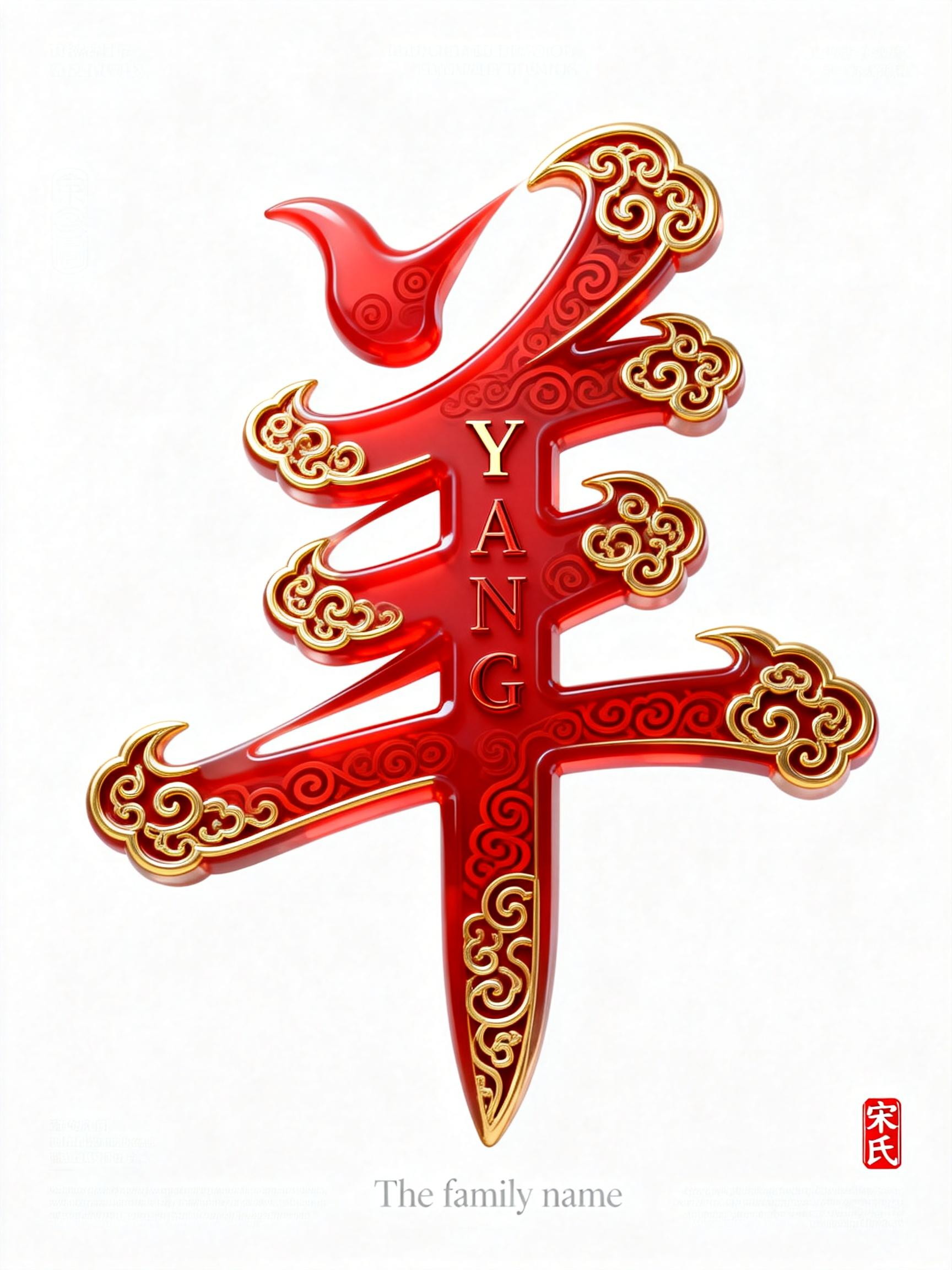 Midjourney - 红色中国风祥云花纹图案生肖羊立体海报字体设计素材-即梦ai关键词描述咒语 即梦Ai-Ai宇宙吧-