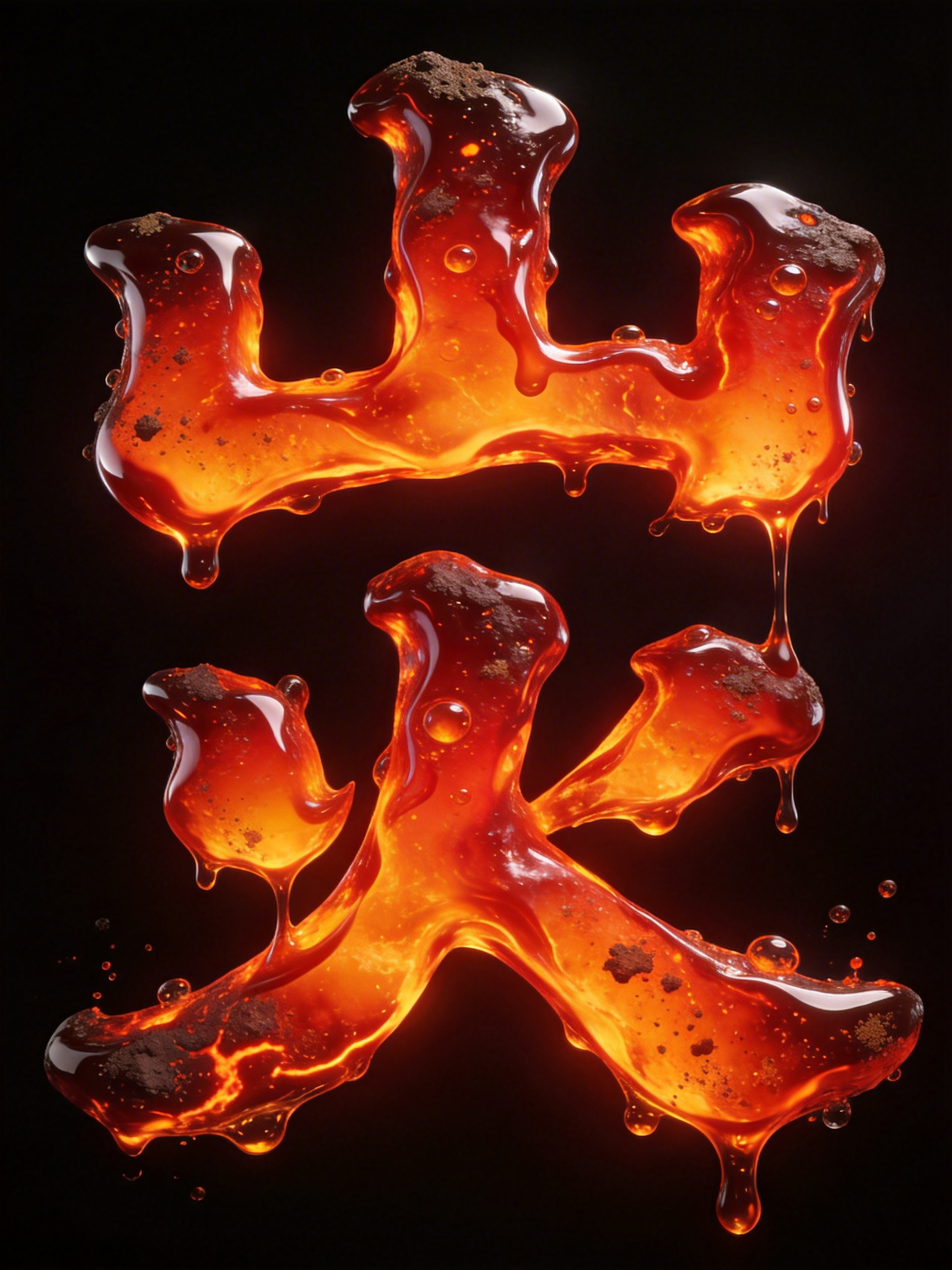 Midjourney - 创意扭曲流动红色熔岩液态海报字体设计素材-即梦ai关键词描述咒语 即梦Ai-Ai宇宙吧-