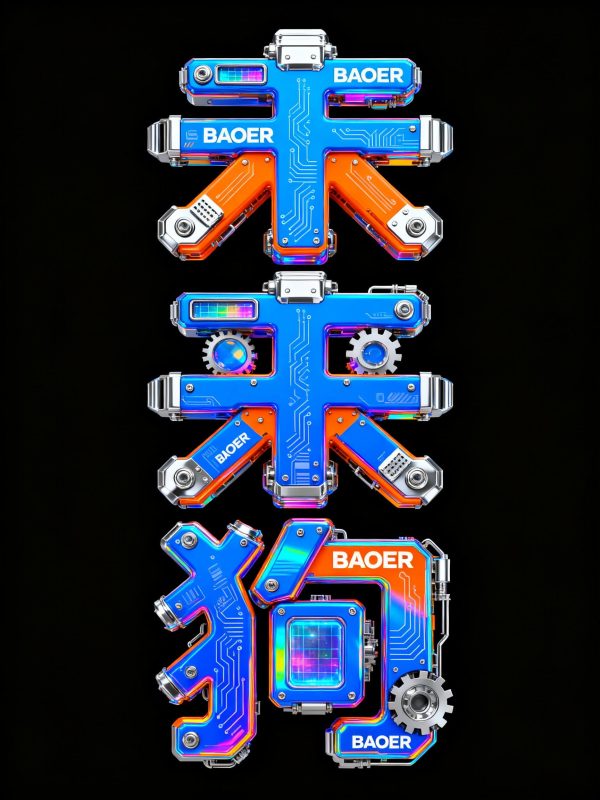 未来科技赛博朋克金属机械立体海报字体设计素材-即梦ai关键词描述咒语-Ai宇宙吧-