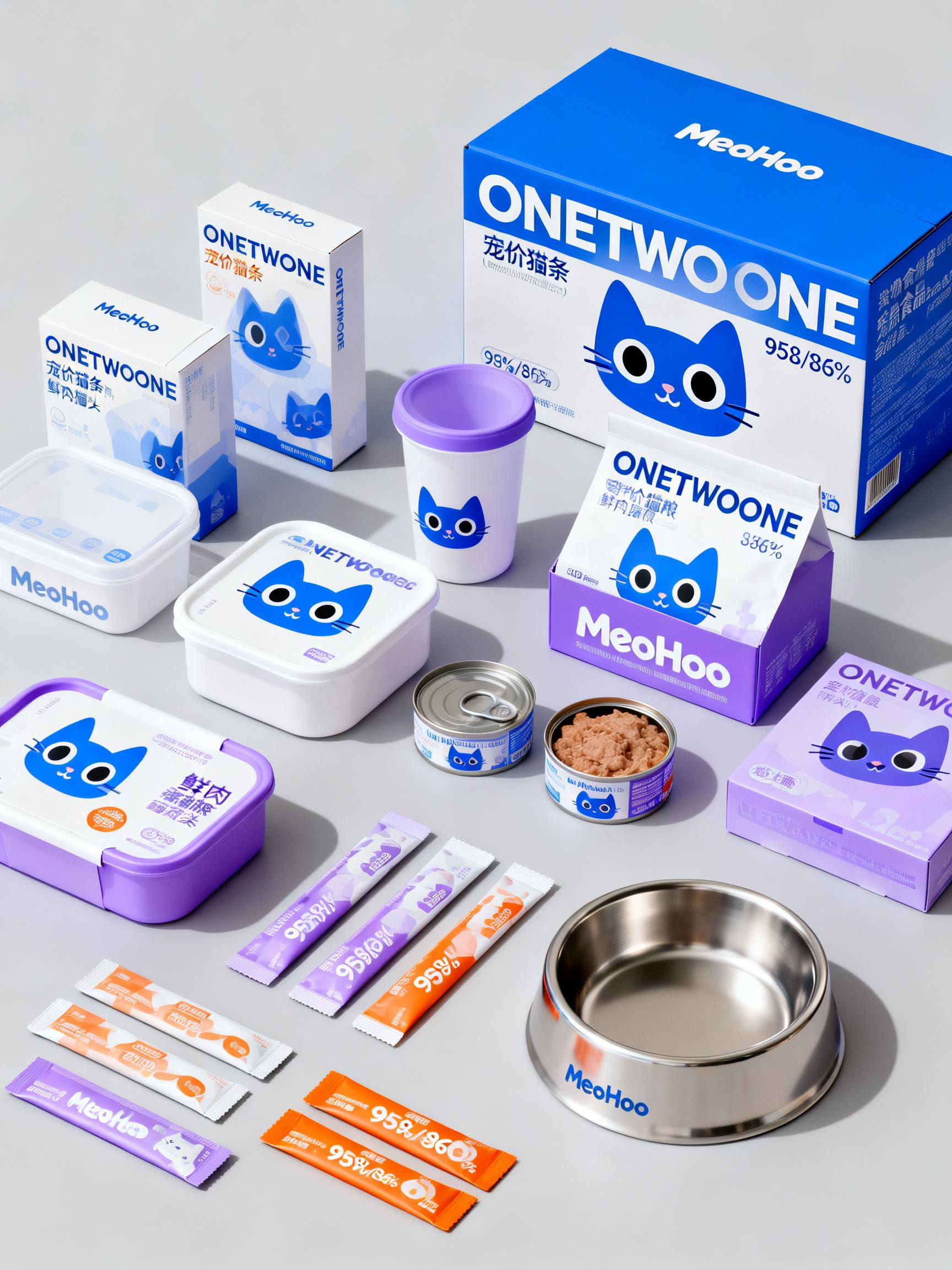 Midjourney - 现代简约可爱卡通猫咪IP猫条罐头产品包装广告海报-即梦ai关键词描述咒语 即梦Ai-Ai宇宙吧-