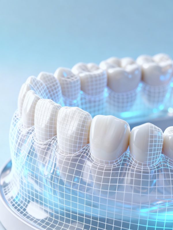 超现实科技网格洁白牙齿口腔护理宣传广告海报-即梦ai关键词描述咒语-Ai宇宙吧-