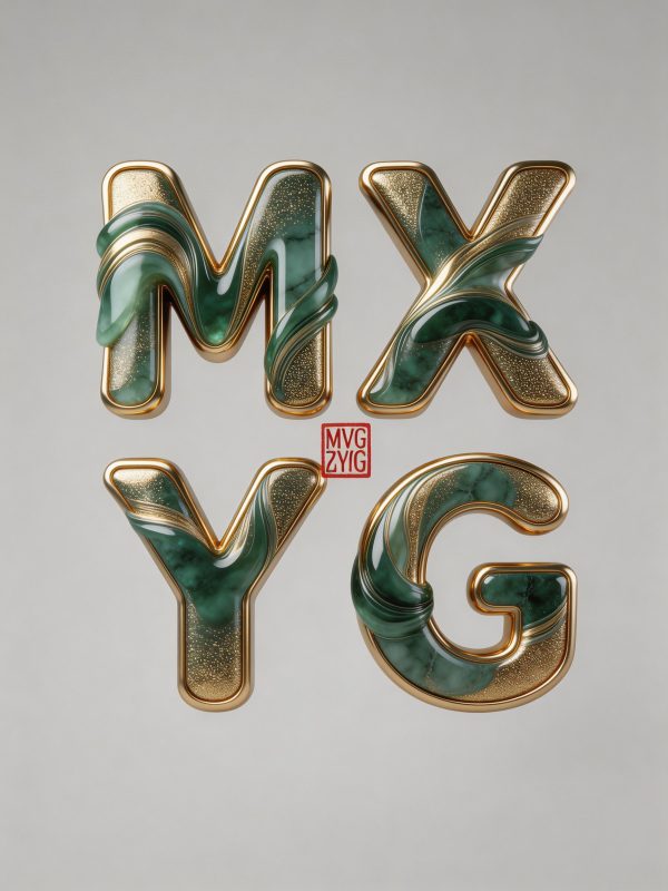 奢华金色祖母绿大理石曲线纹理抽象艺术海报字体设计素材-即梦ai关键词描述咒语-Ai宇宙吧-