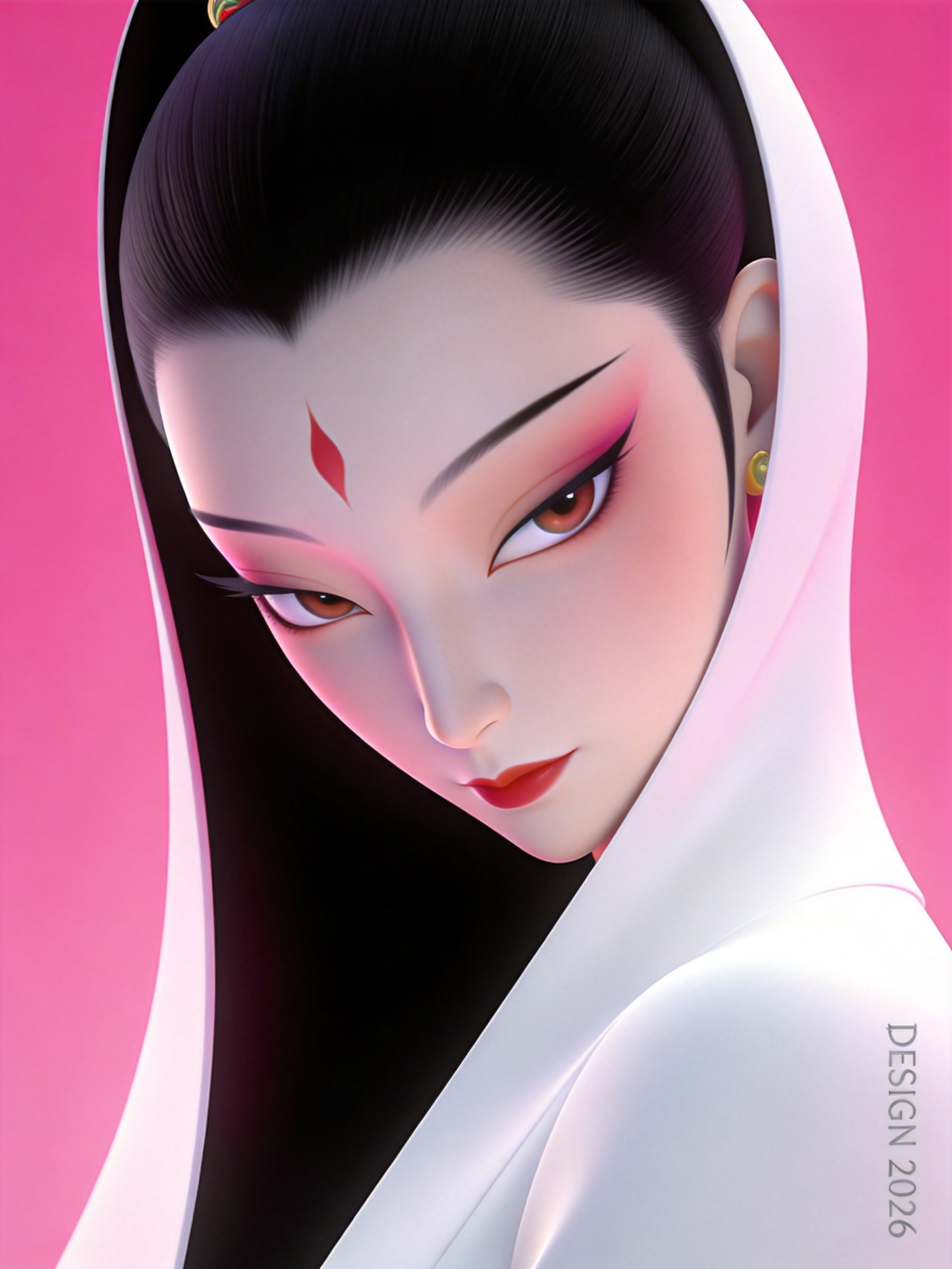 Midjourney - 超现实卡通动画风格东方韵味戏曲人物插画海报-即梦ai关键词描述咒语 即梦Ai-Ai宇宙吧-