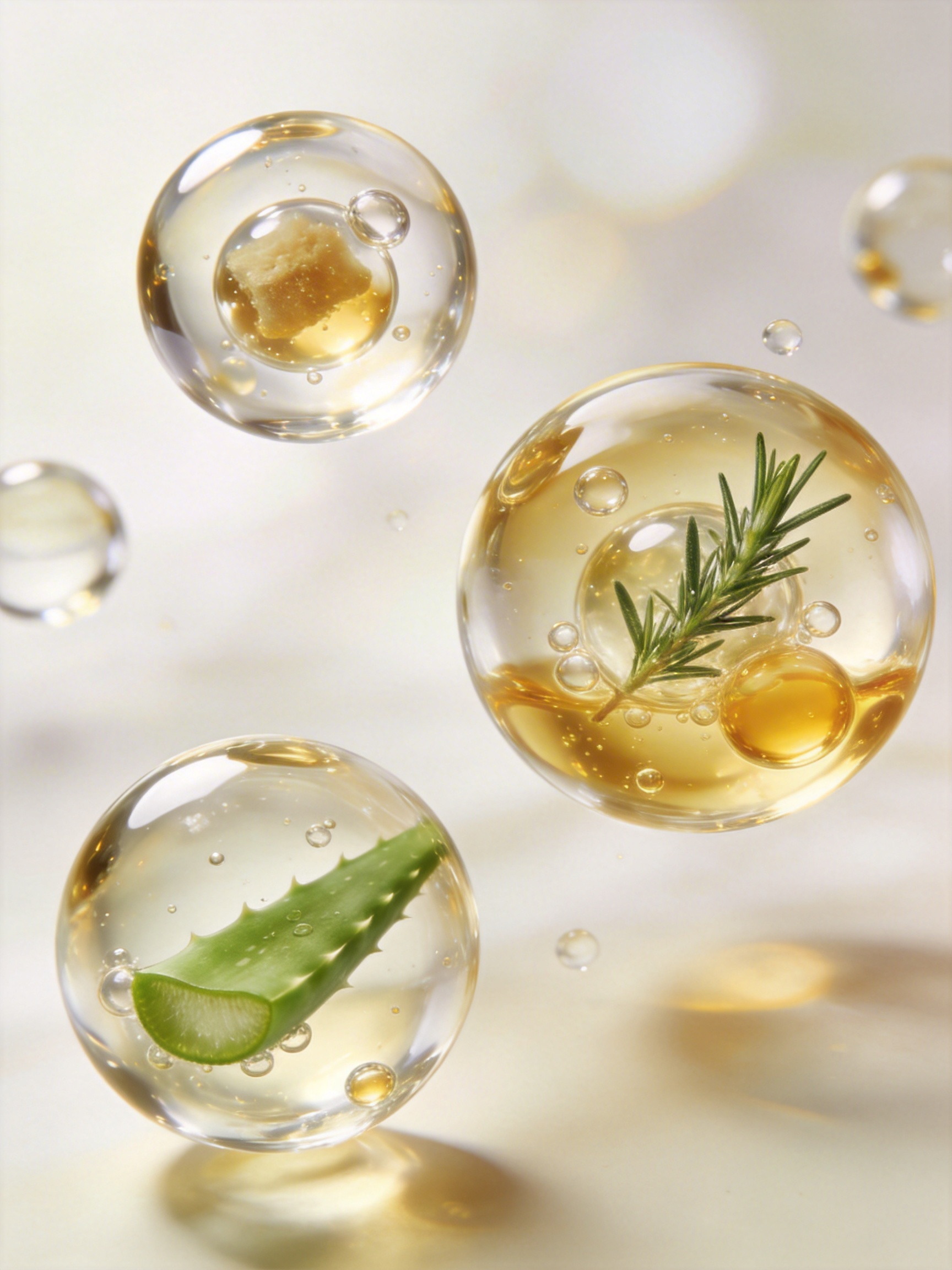 Midjourney - 科技感透明液态球体气泡化妆品护肤品视觉海报背景-即梦ai关键词描述咒语 即梦Ai-Ai宇宙吧-